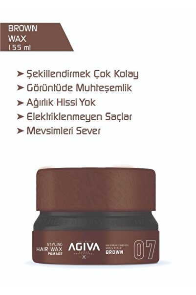 Agiva Wax 155 ml 07 (Pomade) Kahverengi