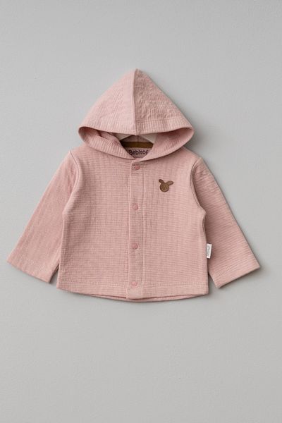 Bebitof Cute Figures Patterned Hooded Cotton Baby Cardigan