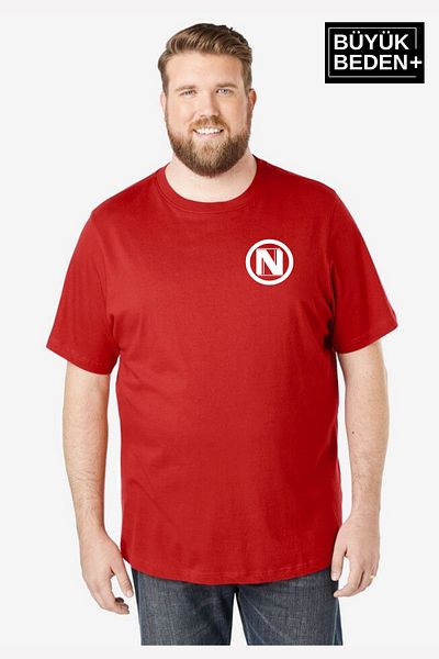 Superlife Superlife Men's Large Size N Printed Crew Neck T-Shirt Spr25Bts902
