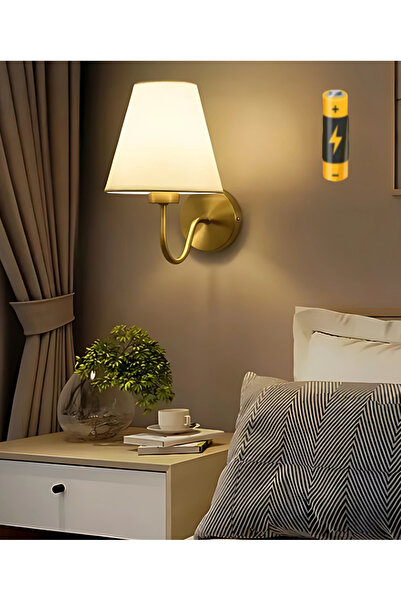 retro home design S Eskitme Model Pilli Tak Çalıştır Bej Şapkalı Aplik Pil Dahil Değildir