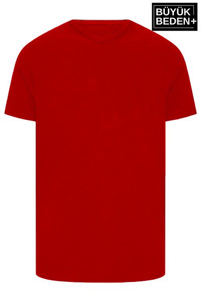 Superlife Superlife Men's Large Size V-Neck T-Shirt Sprbts09