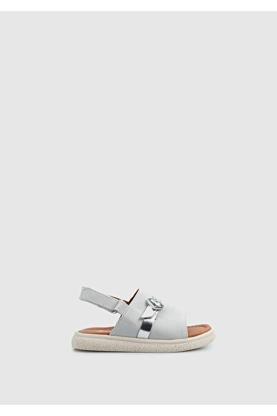 Kiddo Сірі шкіряні сандалі для дівчаток