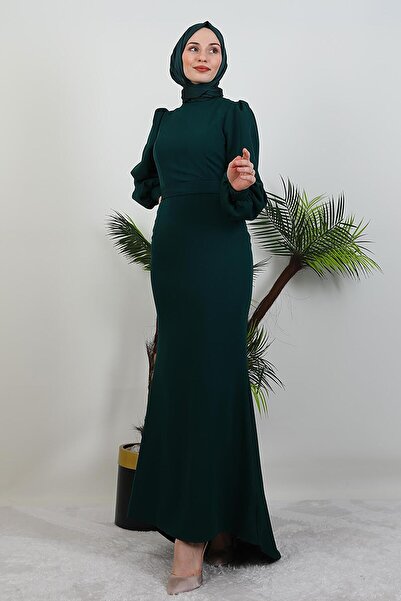 GİYZAMİLA Φόρεμα Lavin Crepe Emerald