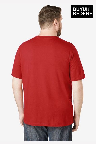 Superlife Superlife Men's Large Size Chef's Selection Printed Crew Neck T-Shirt Spr25Bts908