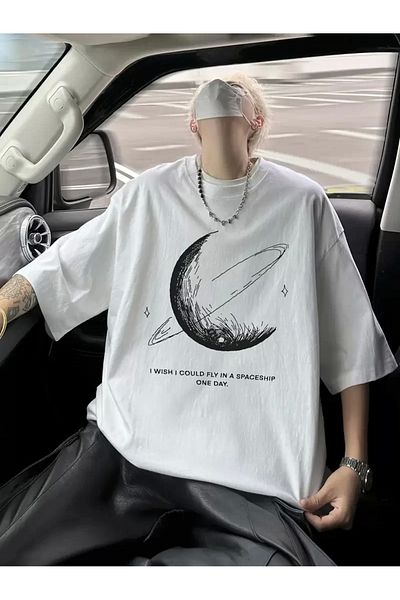 CVS Tricou negru pentru bărbați Grafic Young Emo Vintage Gotic Casual Plus Size Tricou cu mânecă scurtă Haine Ü