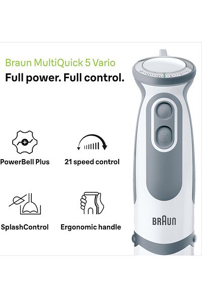 Braun طقم خلاط يدوي Mq5245wh Multiquick 5 Vario 1000 واط