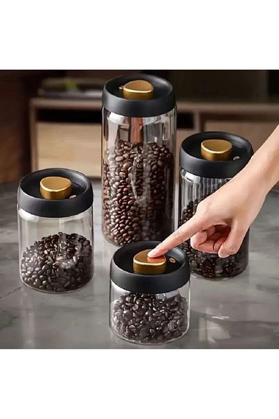 Viyalente 3-Pack Frasco Vacuum Borosilicate Storage Container 1200 ml