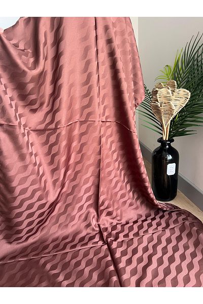VaVscarfs Waterway Cotton Jacquard Shawl Brown
