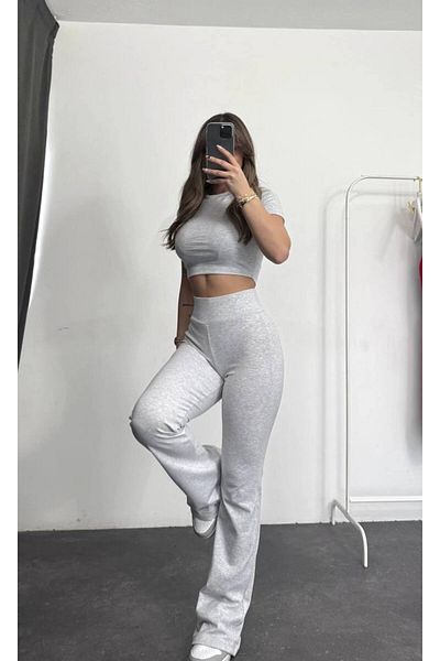 ZF BUTİK Crop Trousers Double Set