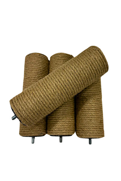 Komano Pontika Cat Scratching Replacement Roller Jute Rope 20 cm Scratching Roller with M8 Diameter Nut Screws