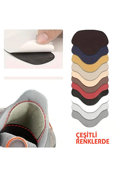 FIXALL ADHESIVE PRODUCTS Suni Deri Ayakkabı Tamir Yaması Topuk Desteği Arkası Yapışkanlı.yenilik 16 Adet Gri