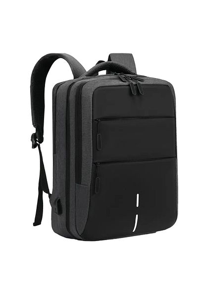 PUFO Rucsac premium pentru laptop cu compartimente, 45 x 32 cm, gri