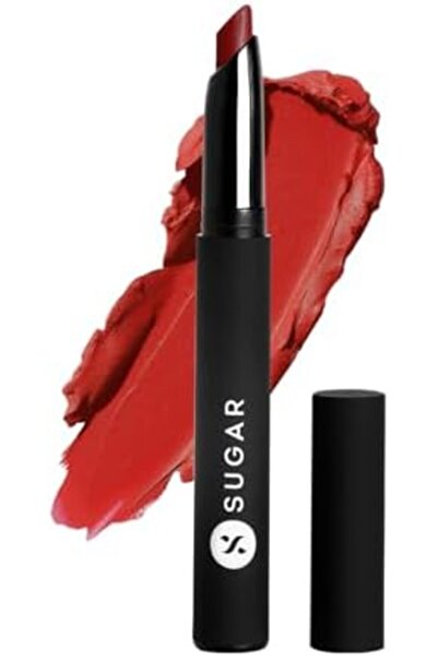 SUGAR Cosmetics Matte Attack Transferproof Lipstick - 02 Red Zeppelin (Chilli Red), Red, 2 g