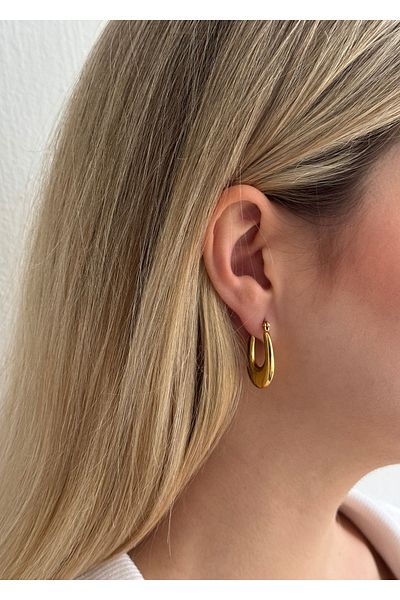 KİLİGİSTANBUL Vintage Steel Hoop Earrings