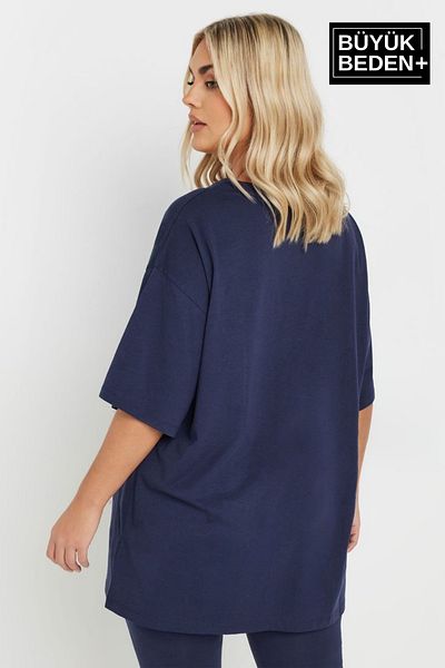 Superlife Superlife Women's Plus Size Air Printed Crew Neck T-Shirt Spr25Btsk901