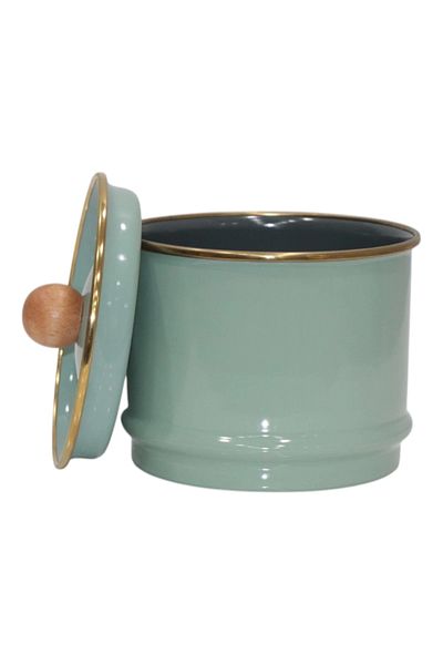 PR HOME Soft Green Enamel Jar