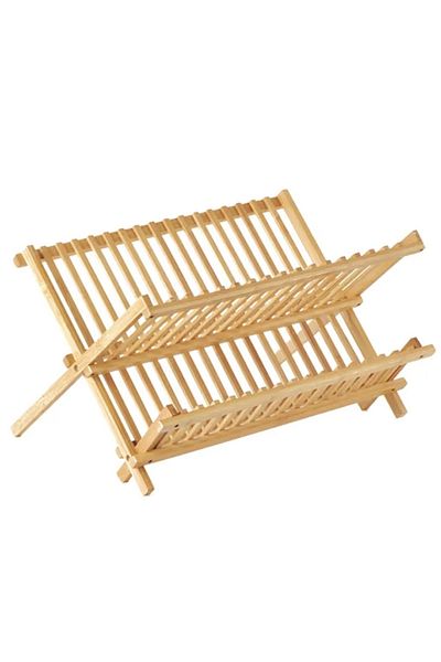 PUFO Suport de uscare a vasei din bambus, 43 x 34 cm, maro