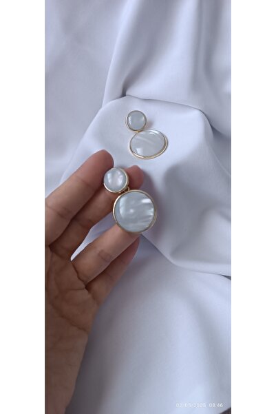 ARİ TAKI Gray Pearl Design Earrings