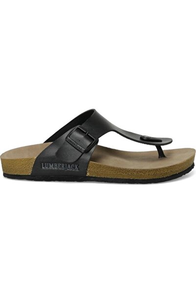 lumberjack Bi̇te Black Anatomical Flip-Flops Casual Slippers