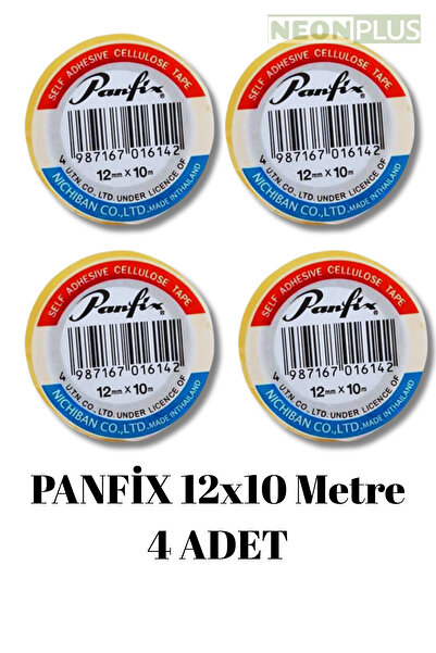 NEON PLUS Panfix 12x10 Metre Küçük Boy Para Bandı 4 Adet