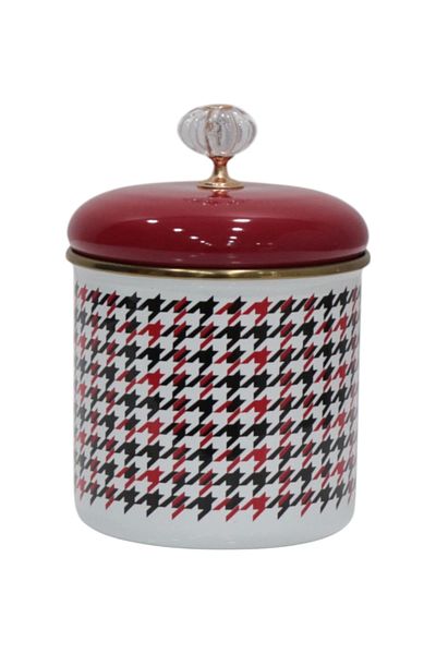 PR HOME Forte Red Enamel Spice Jar Medium Size 12 cm