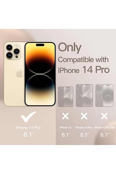 Generic Silicone Case Cover Compatible with iPhone 14 Pro 6.1 " , Ultra Slim Fit with Full Body Protection
