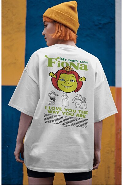 CNGZSHOP تي شيرت فيونا للزوجين مطبوع على الظهر، تي شيرت كبير الحجم بطابع فيلم...