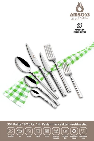 Amboss Dorado 84 Piece Stainless Steel Fork Spoon Knife Set Boxed