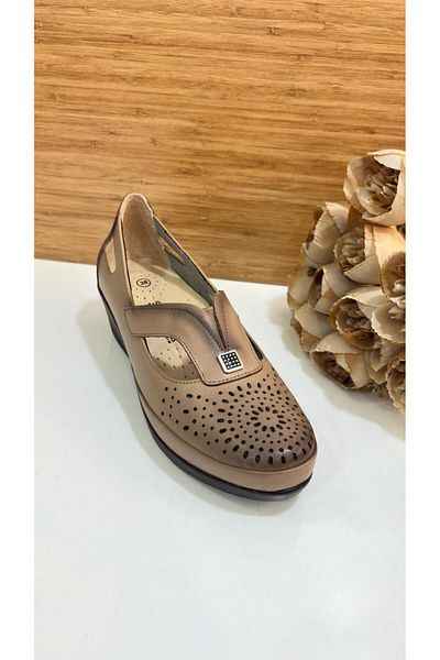 Scavia Keen Women's Summer Genuine Leather Orthopedic Wedge Heel Perforated Shoes