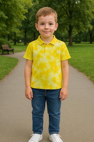 Mcr Жовта батикова модель дитяча футболка Lakos