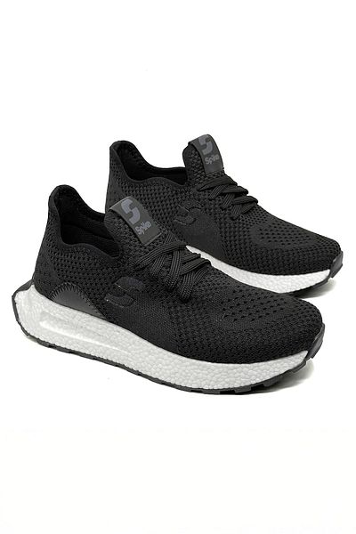 S SPIKE Black Sports Shoes, Sneaker, Casual Running Shoes, Comfortable Comfortable Shoes, Men, Women, Unisex