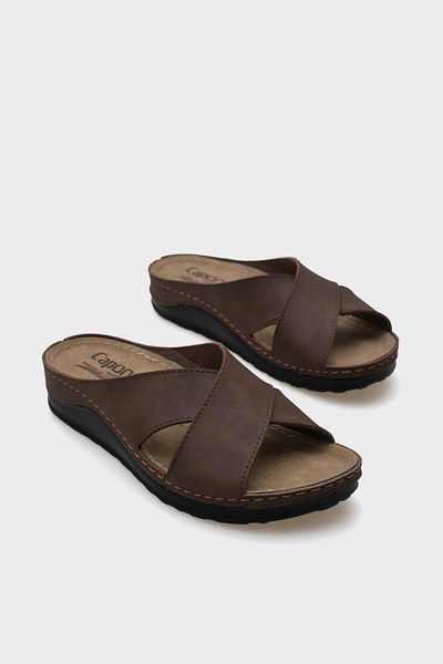 Capone Outfitters Elfenbein 107001   Anatomische Komfort-Hausschuhe mit Kreuzband für Damen