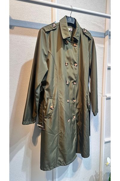 butiksosyete38 Green Lined Trench Coat