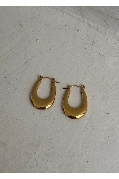 KİLİGİSTANBUL Vintage Steel Hoop Earrings