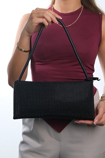 LuviShoes 1403 Black Black Stone Women's Shoulder Bag
