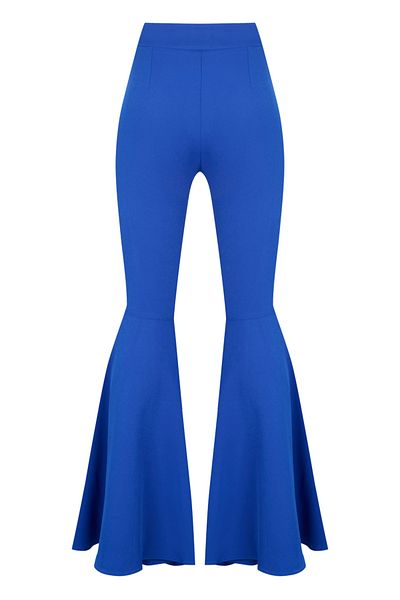 Whenever Company Saks Pantaloni lungi spanioli cu talie înaltă, care arată o mărime mai subțire