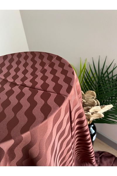 VaVscarfs Waterway Cotton Jacquard Shawl Brown