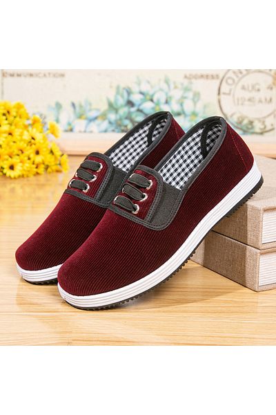 Muchmy Women's Casual Shoes Suede Flats Lace Patch Girls Shoes