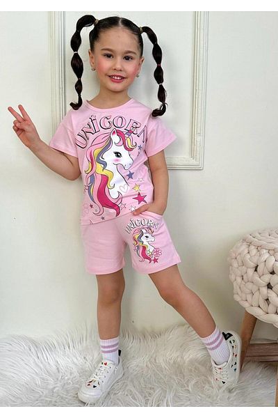 LİLLYPİCCA Set de pantaloni scurți cu model de unicorn - Set de 2