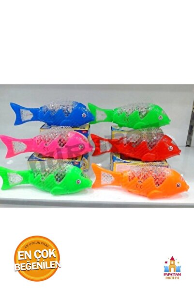 PapatyamPartiEvi Pilli Müzikli Işıklı Yürüyen Balık Oyuncak - 23 cm - Eğlenceli Hareketler