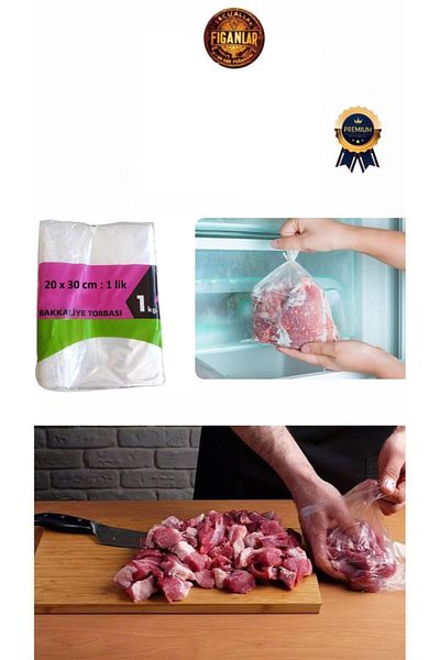 figanlar ambalaj 1 Kglık 1' Thick 20X30Cm Nylon Bag Sacrificial Meat Storage Bag / Refrigerator Bag