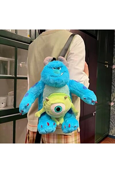 onestophub Peluş bebek sırt çantası canavar Sullivan peluş sırt çantası karikatür sevimli moda sırt çantaları
