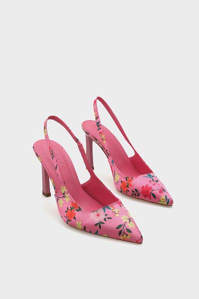 Capone Outfitters Pantofi de damă cu toc înalt cu vârf ascuțit Rebeca, cu model de flori