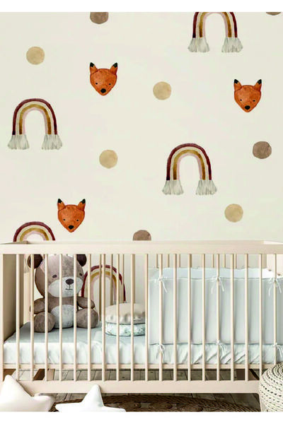 WALLHUMAN Lisice na nebu, zidna nalepnica za dečiju sobu
