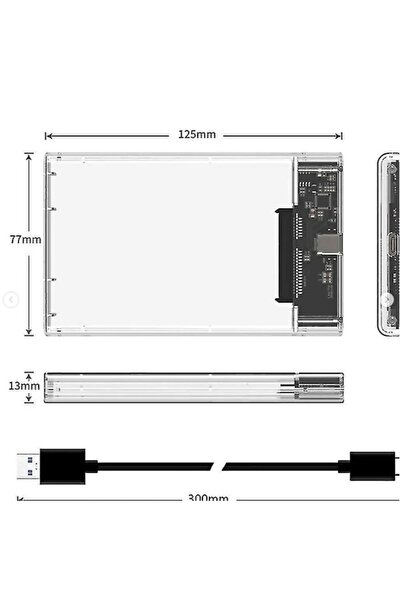İMEXTECH Bi̇li̇şi̇m Zr22 USB 3,1 Type-C Hdd Case