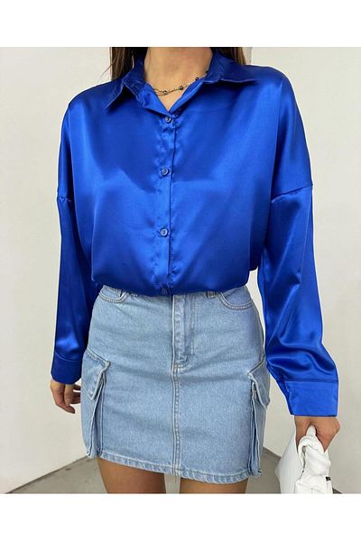AsiaLife Cămașă LIGHT DRAPE din satin