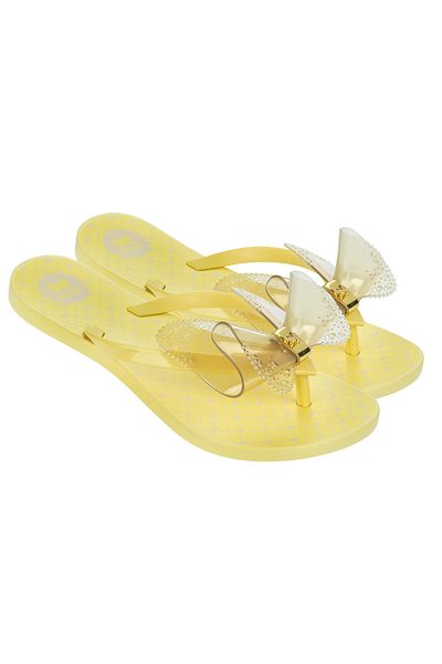 ZAXY Fresh Butterfly Yellow Children's Slippers - Flip Flops, Size 25/34