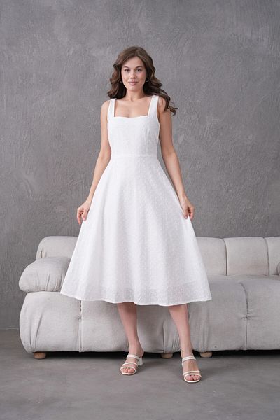 Park Karon Square Neck Sleeveless Lined Brode Dress