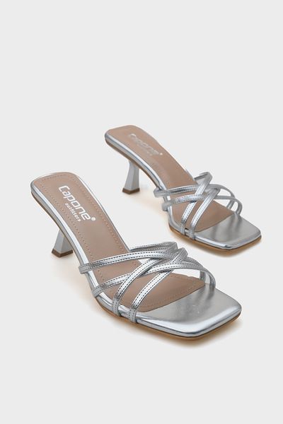Capone Outfitters Liora Blunt Toe Heeled Strappy Women's Slippers