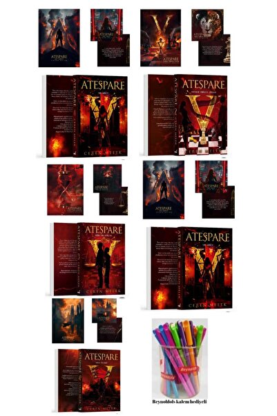 İndigo Kitap Ateşpare Serisi 5 Kitap Ciltsiz Renkli Kalem Hediyeli